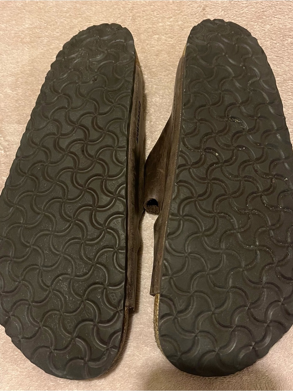 Birkenstock Dark Brown Leather Slide Sandal - Picture 7 of 8